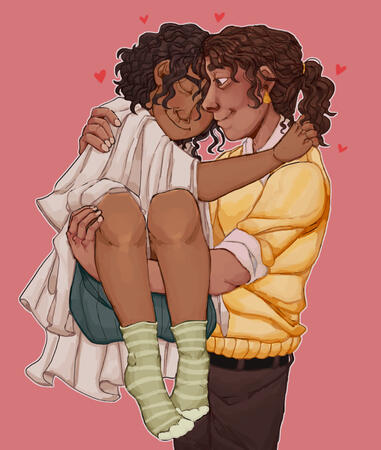 Fully rendered with 2 people.