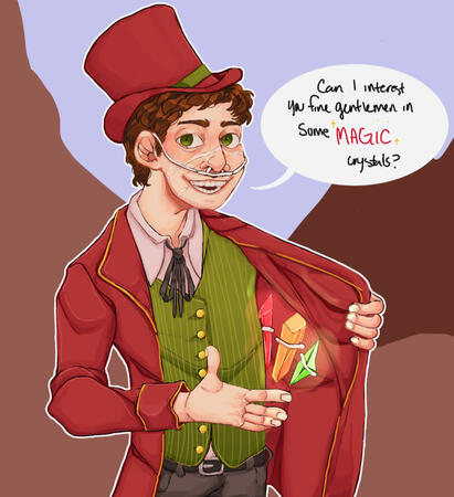 Waist up fully rendered with minimal background